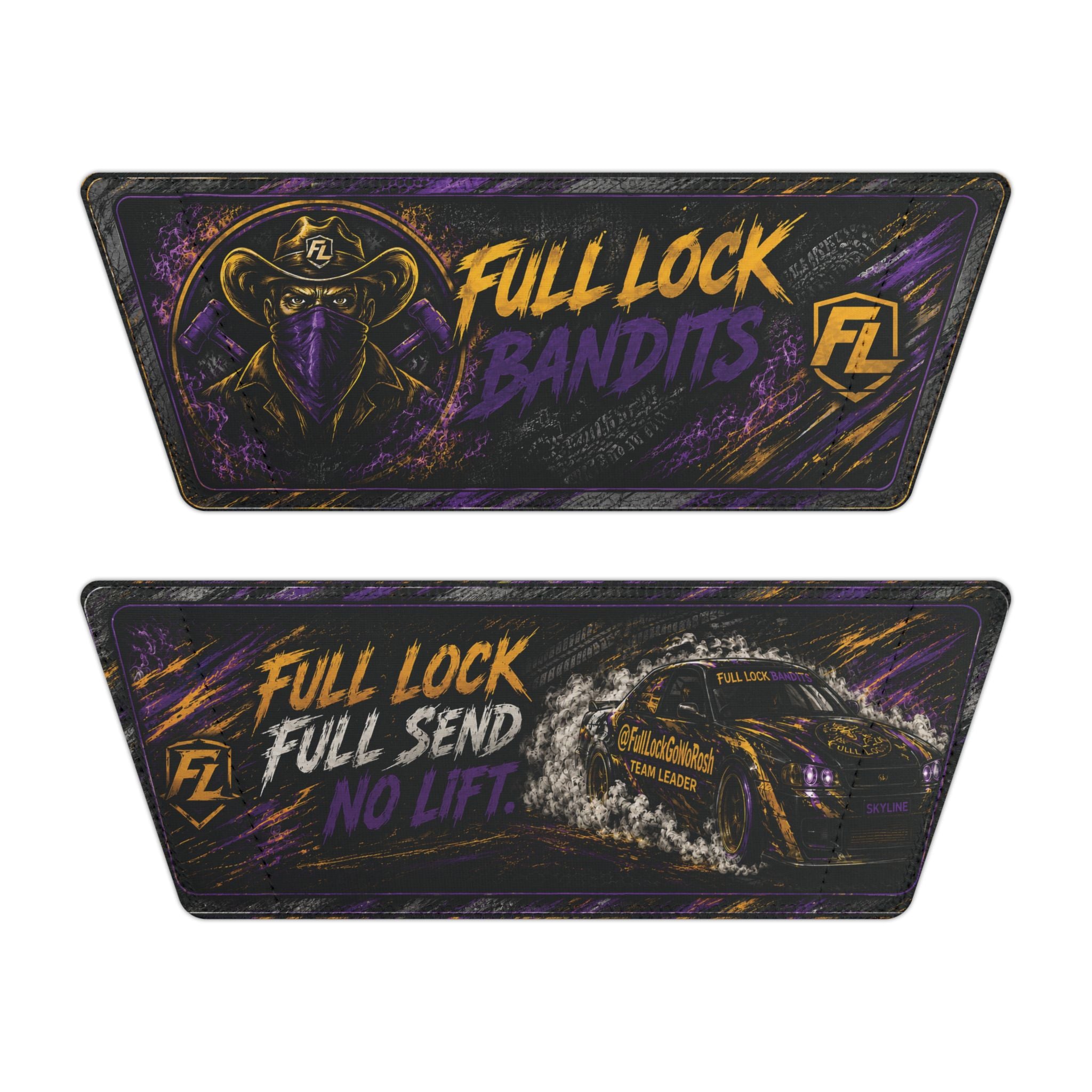 FLB Slides — 'Full Lock Bandits' Graphic Adjustable Strap Slides