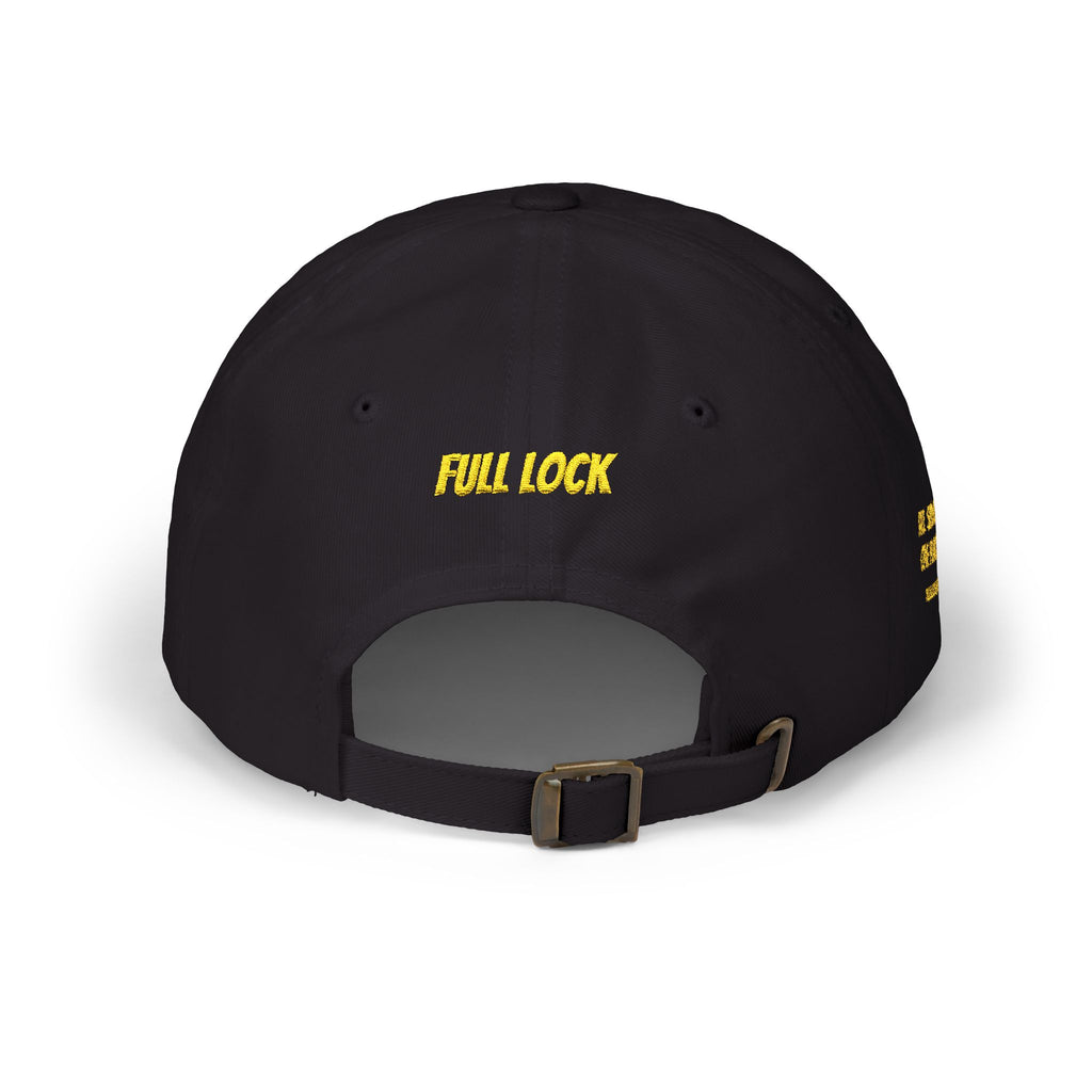 Dad Cap — ‘Full Lock’ Embroidered White Baseball Hat