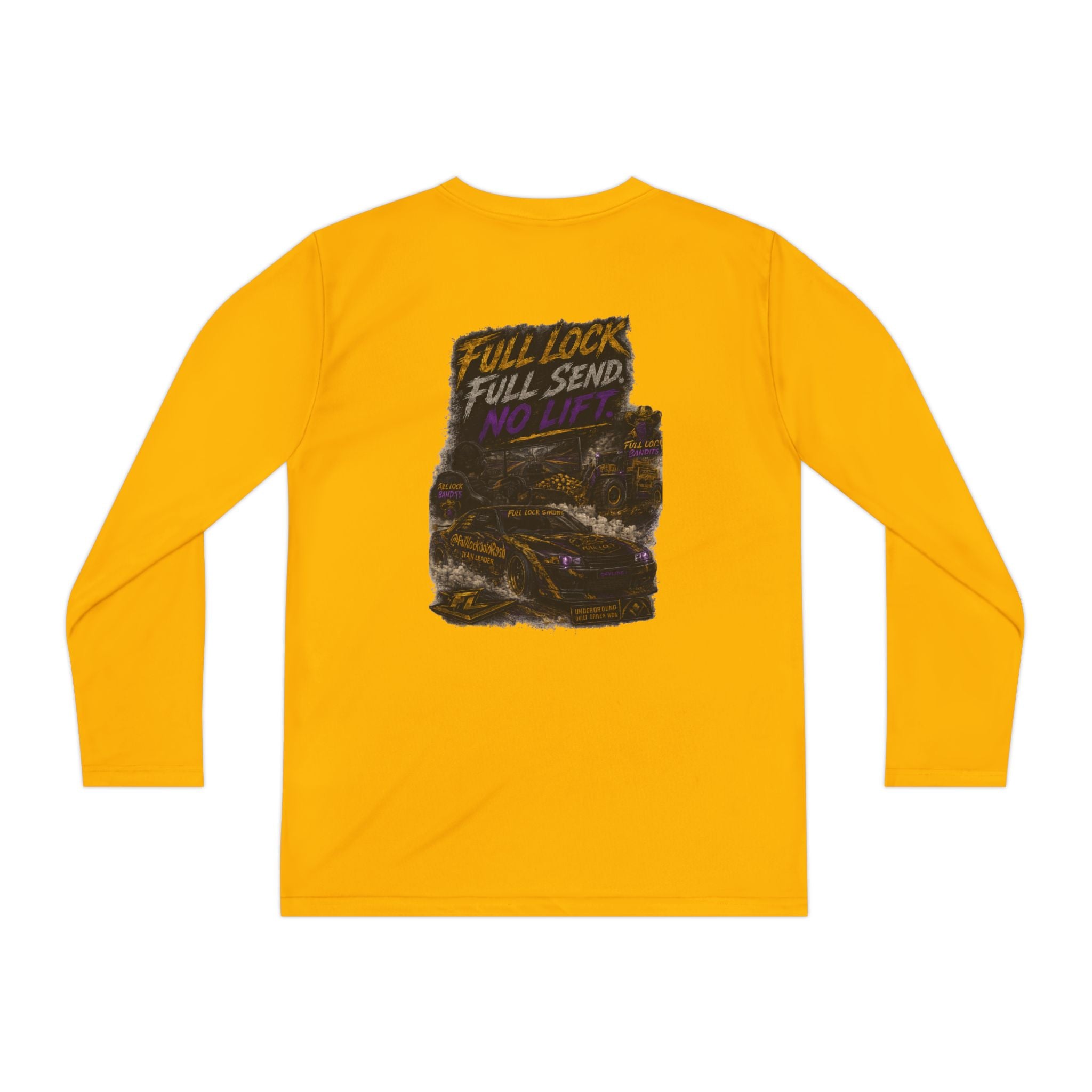 Full Lock Bandits Youth Long Sleeve — “Full Lock Full Send” Graphic Racing Shirt