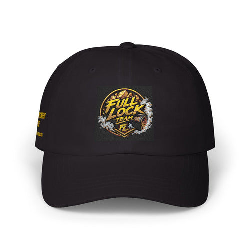 Dad Cap — ‘Full Lock’ Embroidered White Baseball Hat