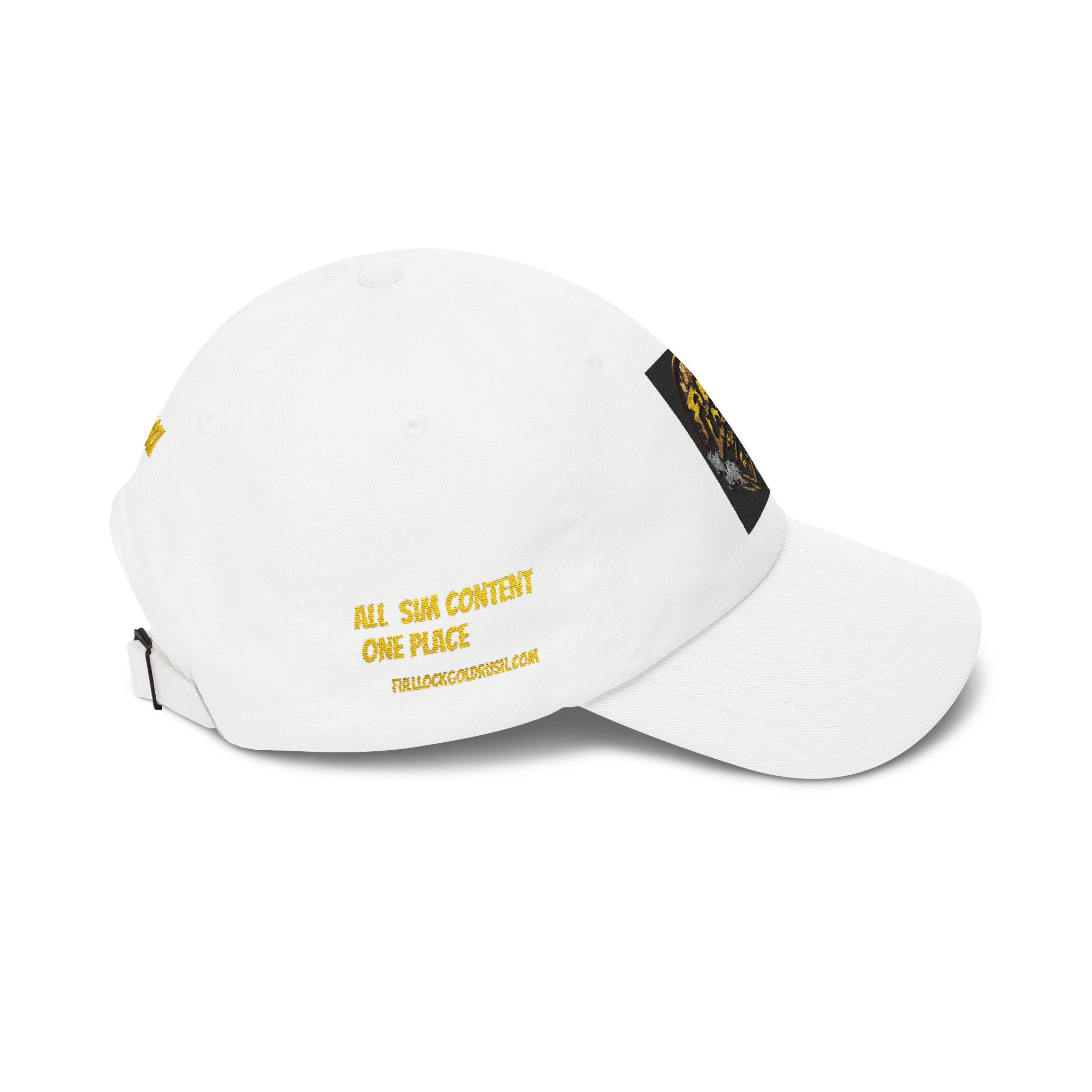 Dad Cap — ‘Full Lock’ Embroidered White Baseball Hat
