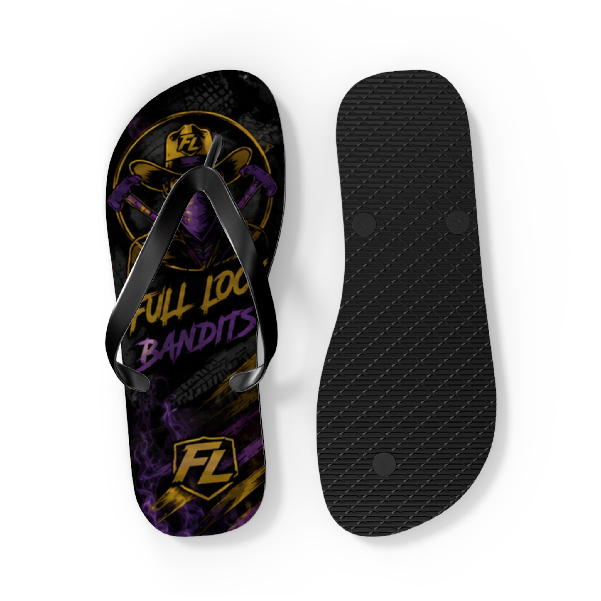 Full Lock Bandits Flip Flops — "Full Lock, No Lift" Gaming Sandals