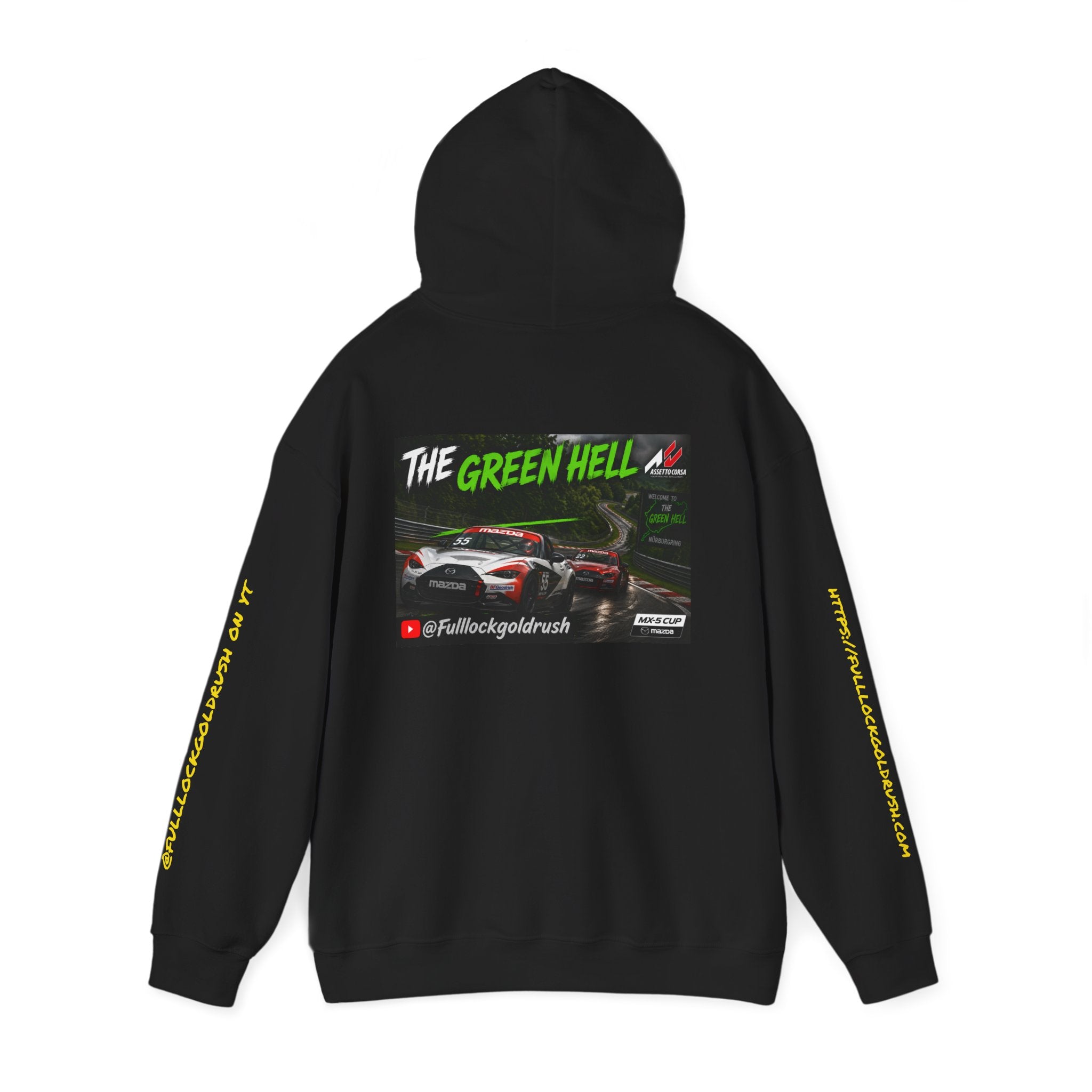 Full Lock Gold Rush Hoodie — 'The Green Hell' Racing Graphic Pullover