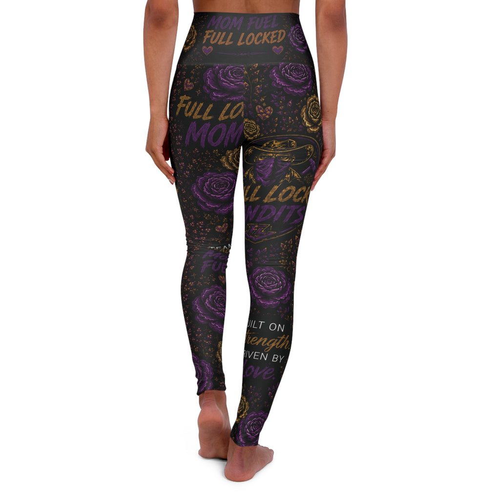 High-Waisted “Full Lock Mom” Yoga Leggings — Motivational Mom Fitness AOP