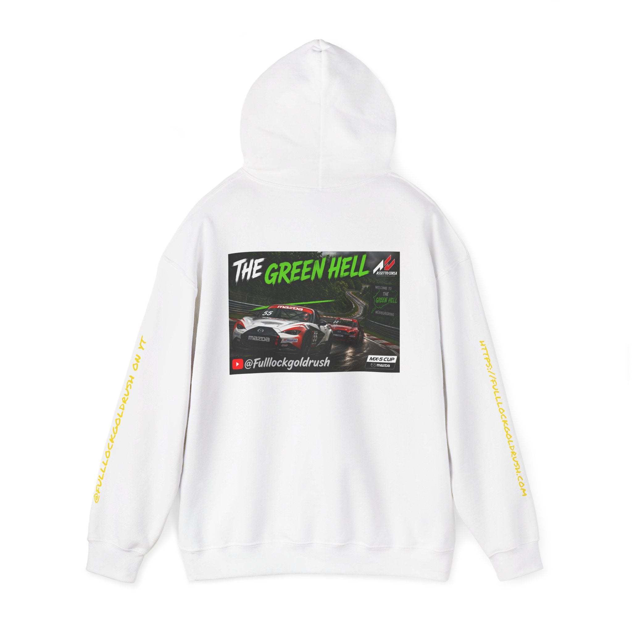 Full Lock Gold Rush Hoodie — 'The Green Hell' Racing Graphic Pullover