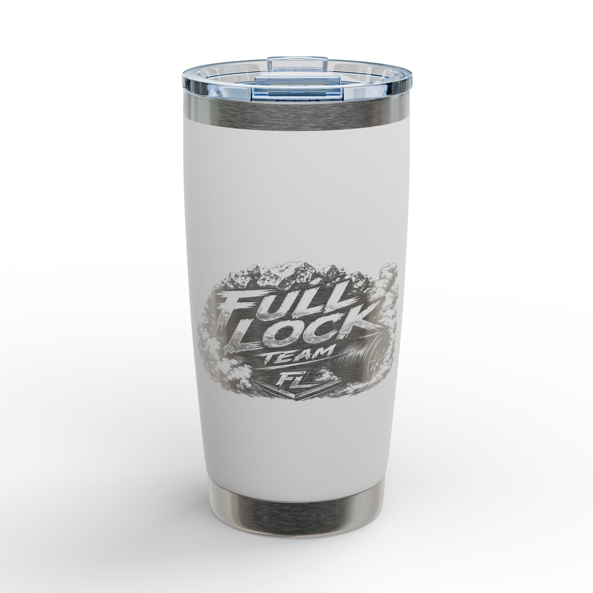 20oz Engraved Tumbler — 'Full Lock' Team Design Stainless Travel Mug