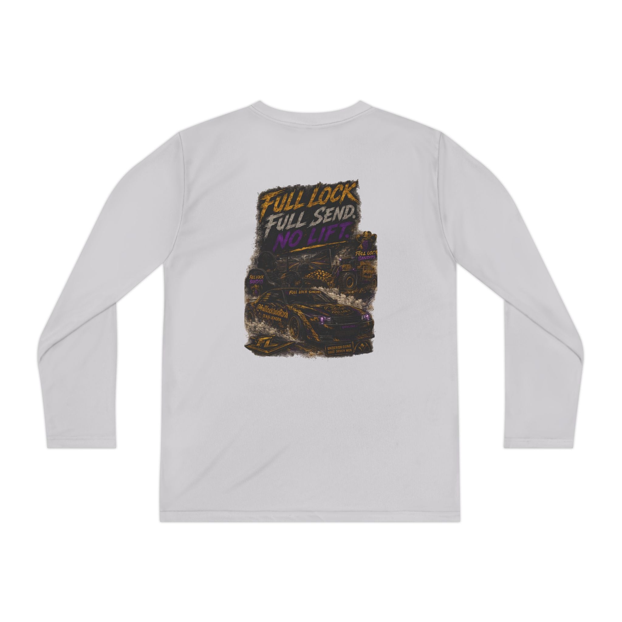 Full Lock Bandits Youth Long Sleeve — “Full Lock Full Send” Graphic Racing Shirt