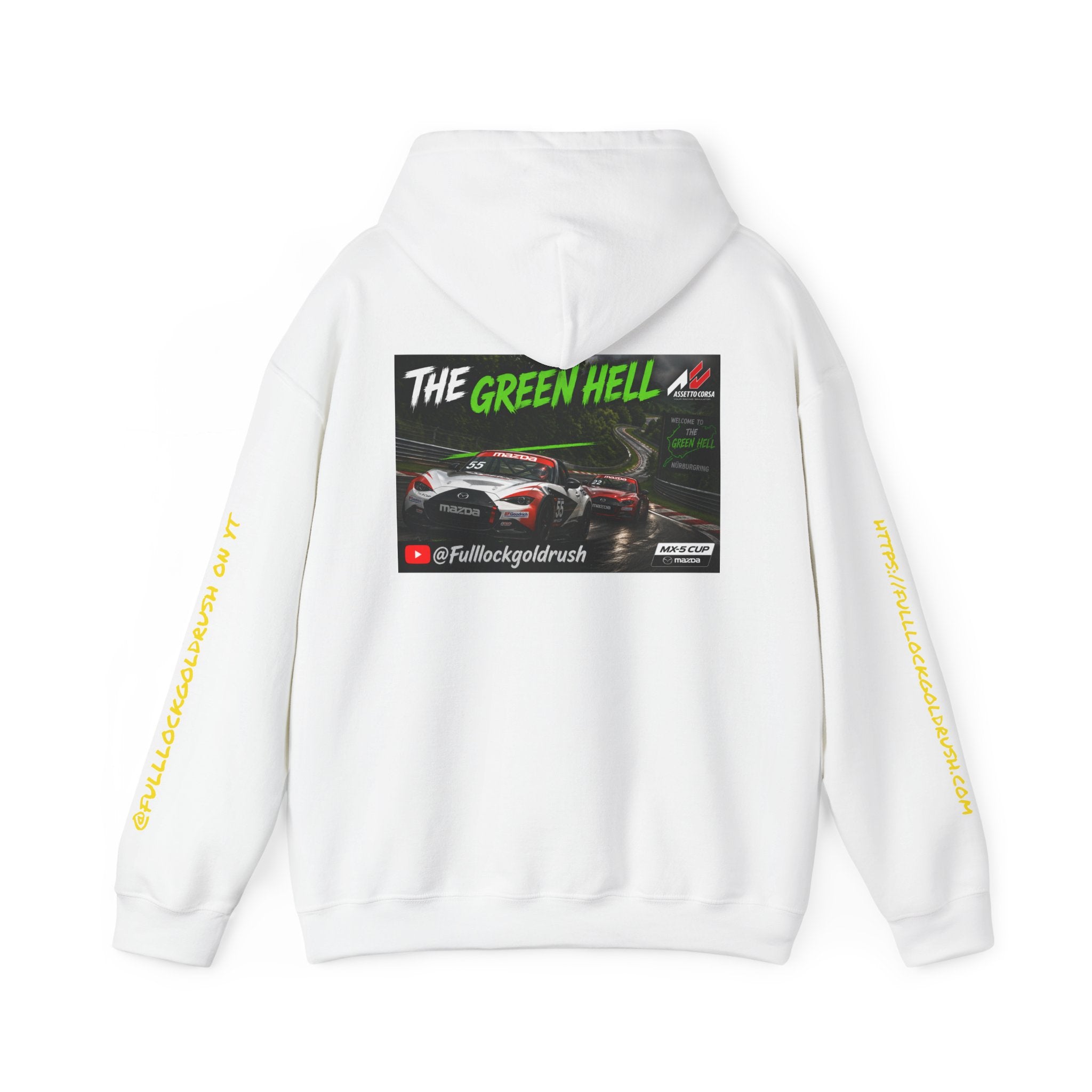 Full Lock Gold Rush Hoodie — 'The Green Hell' Racing Graphic Pullover
