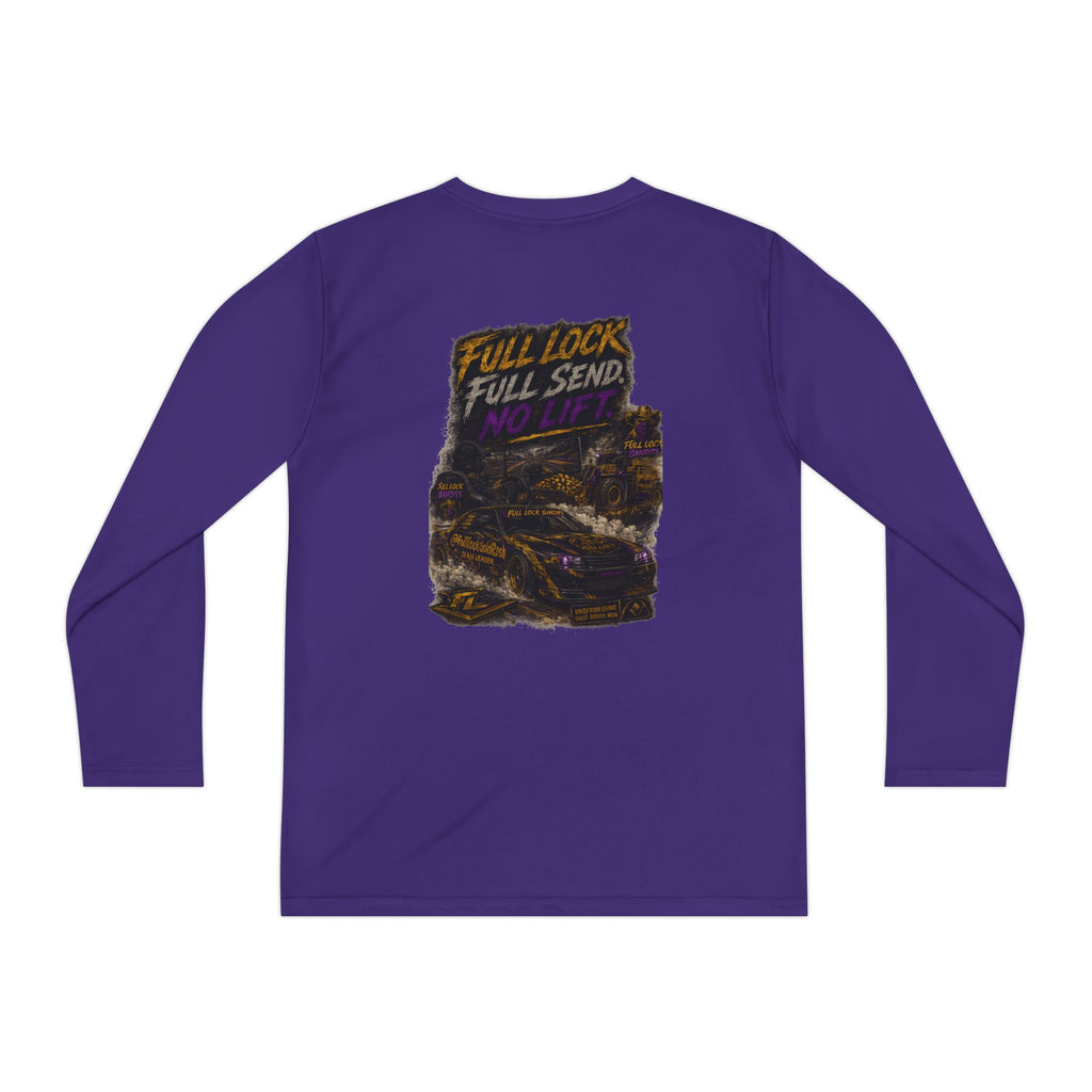 Full Lock Bandits Youth Long Sleeve — “Full Lock Full Send” Graphic Racing Shirt