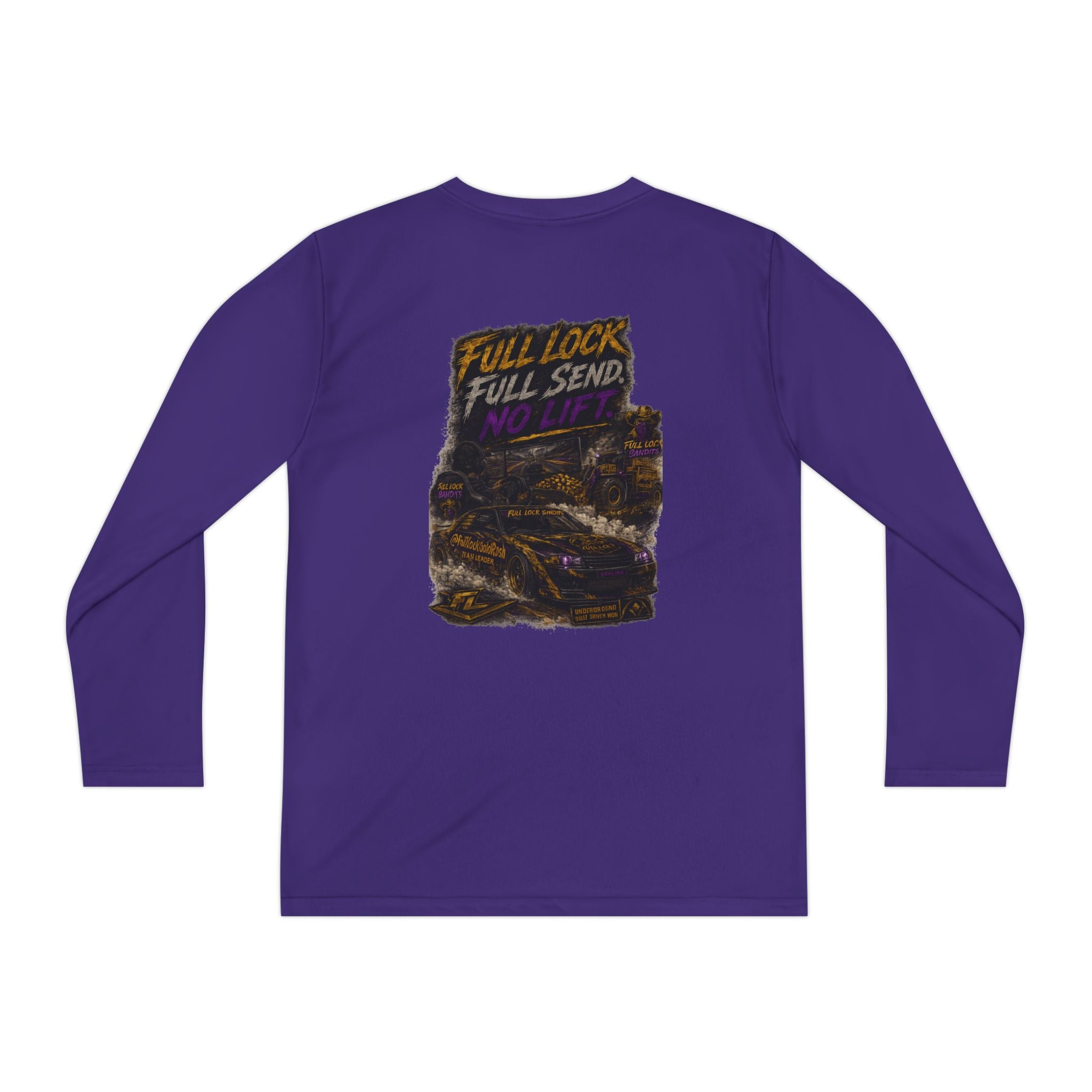 Full Lock Bandits Youth Long Sleeve — “Full Lock Full Send” Graphic Racing Shirt